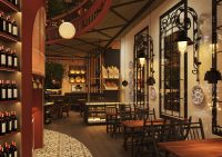 Diseño del interior del restaurante Tapas Club de Kuala Lumpur, por Mil Studios.