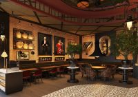 Diseño del interior del restaurante Tapas Club de Kuala Lumpur, por Mil Studios.